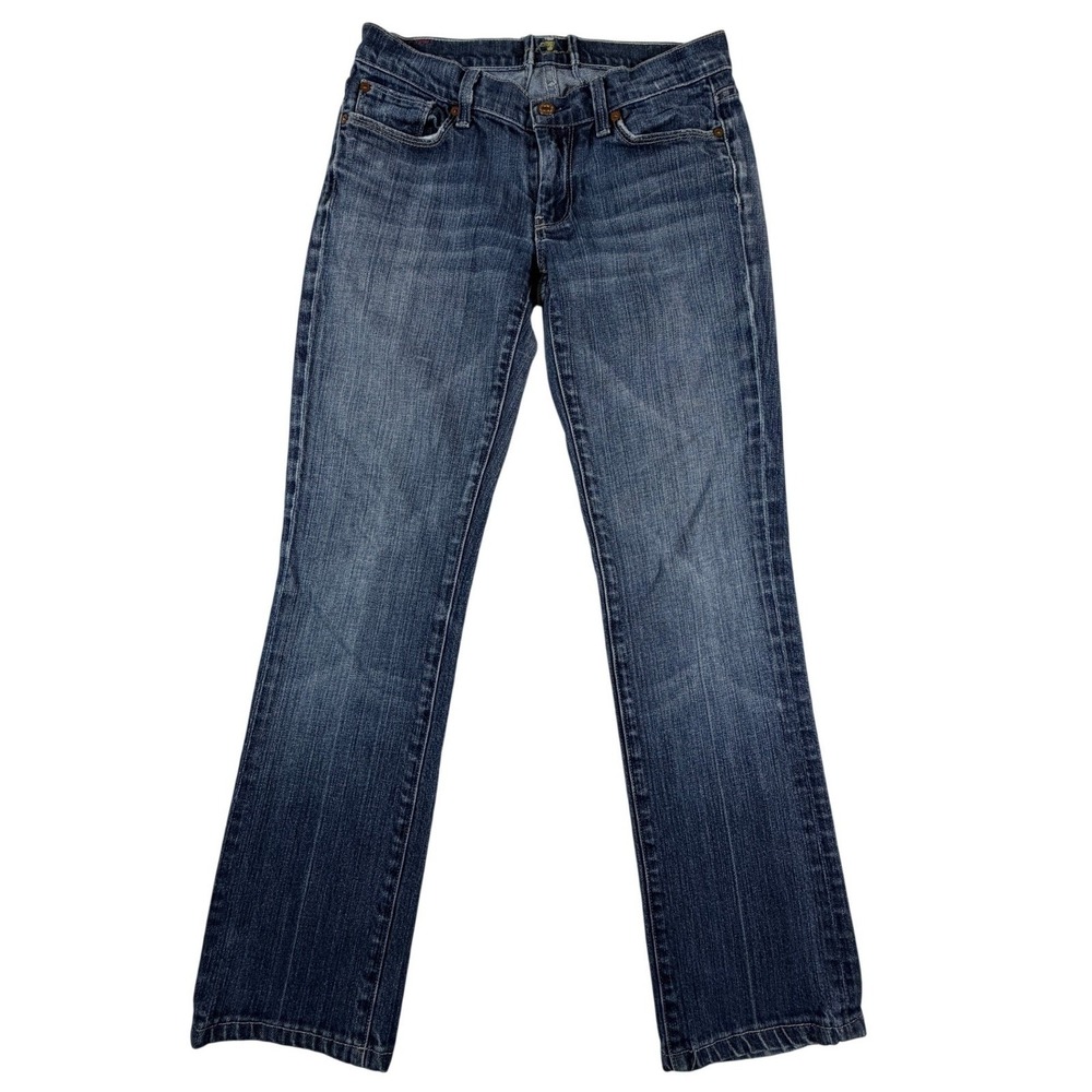 7 For All Mankind Womens Straight Leg Blue Jeans Medium Wash Size 29